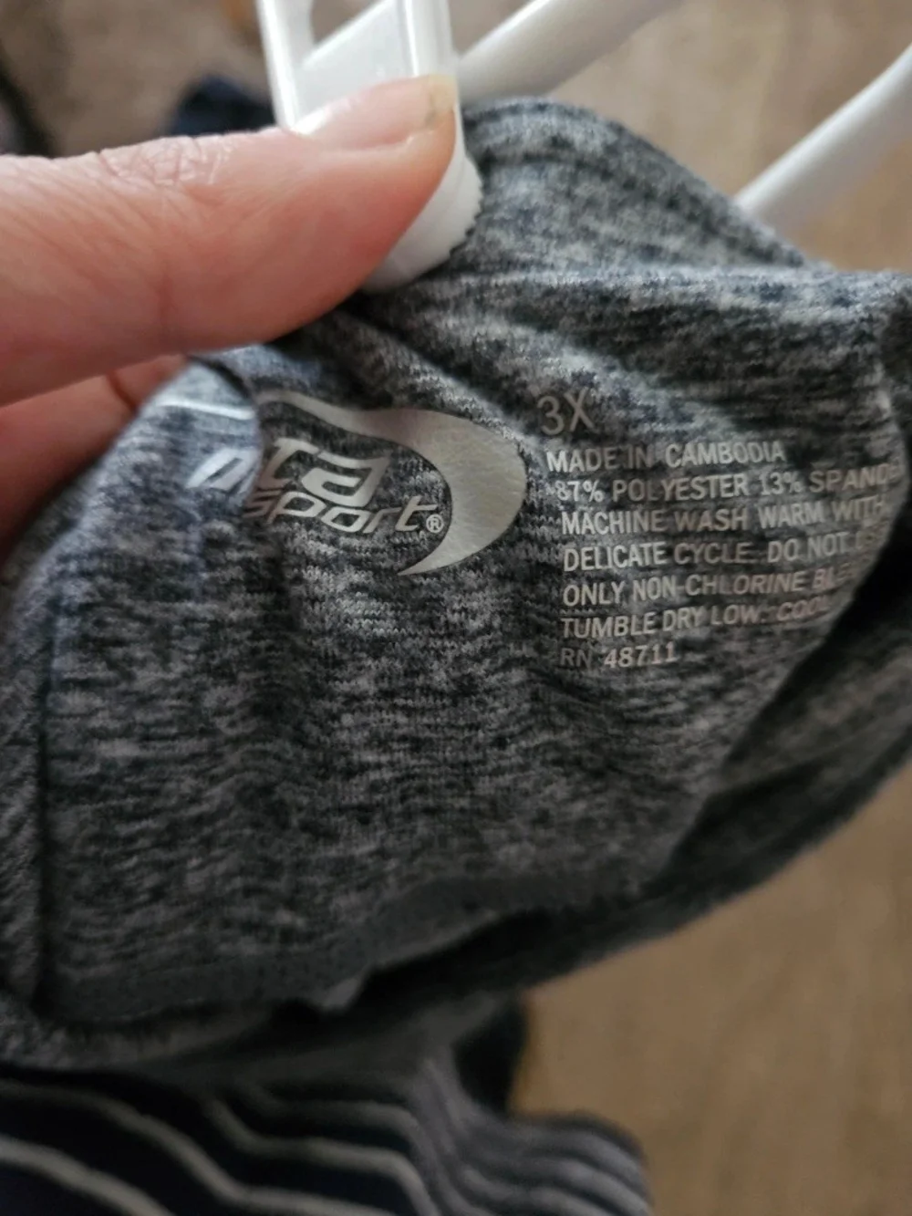 MTA Sport Heather Gray Activewear Top